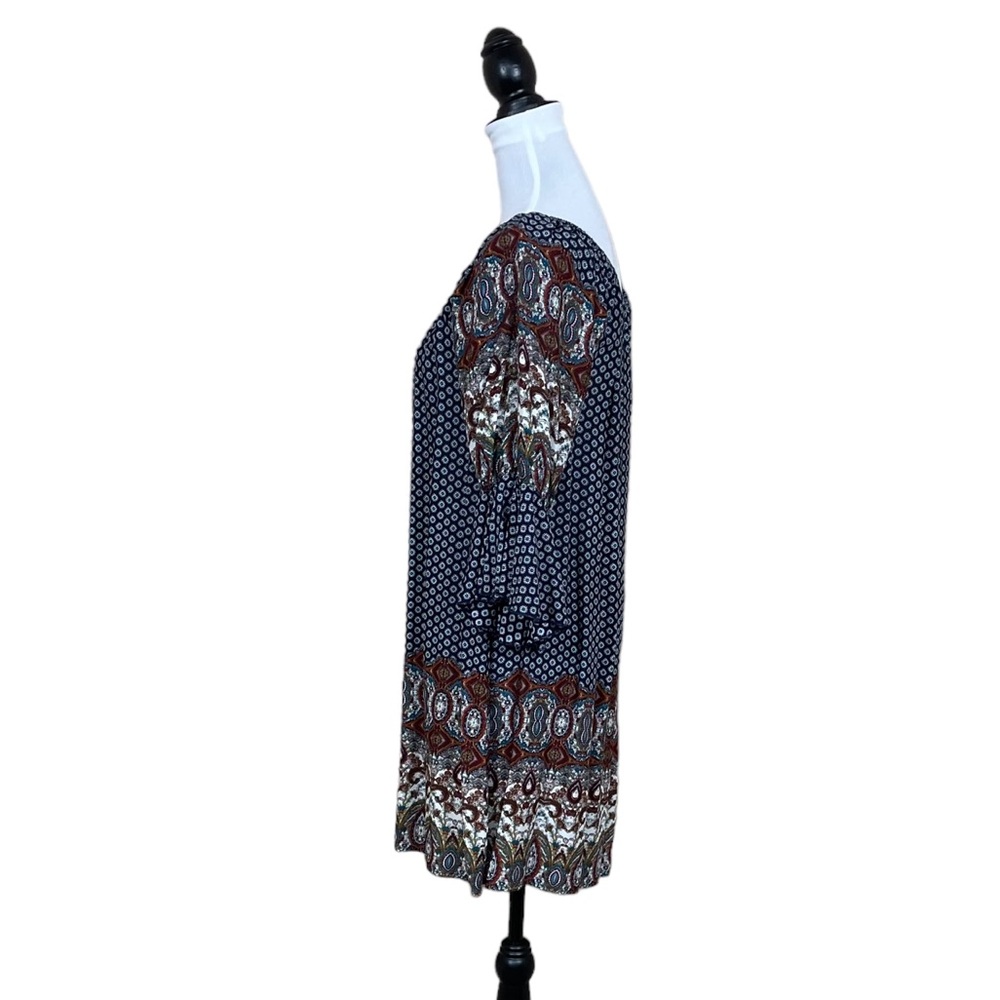 Umgee Tassel Tie Bell Sleeve Boho Dress/Tunic NWT (GMH) - Picture 4 of 10